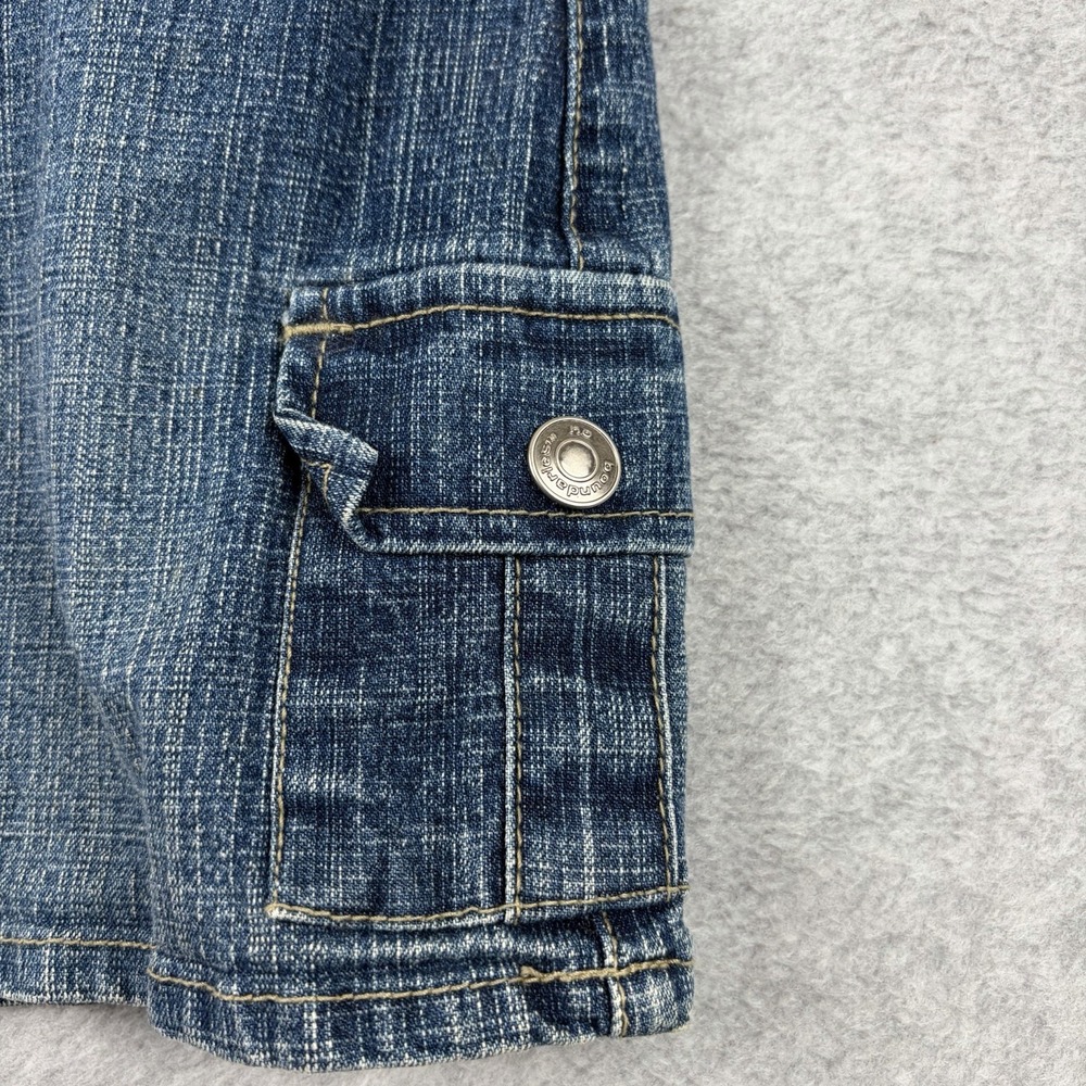 No Boundaries Skirt Womens‎ 5 Blue Denim Cargo Mini Buckle Low Rise Y2K Club - Picture 3 of 7